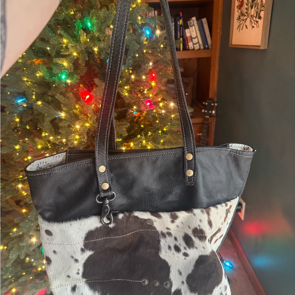 Cowhide Leather Tote Bag
